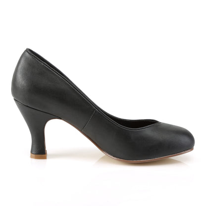 Pin Up Couture Womens Pumps FLAPPER-40 Blk Faux Leather