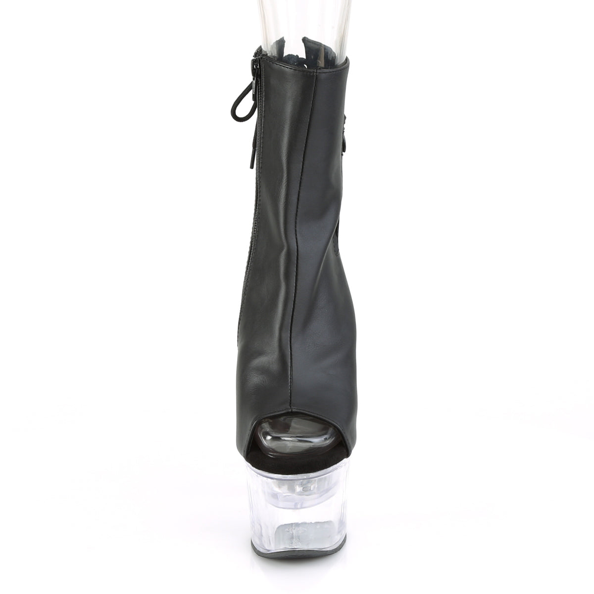 Pleaser Womens Ankle Boots FLASHDANCE-1018-7 Blk Faux Leather/Clr