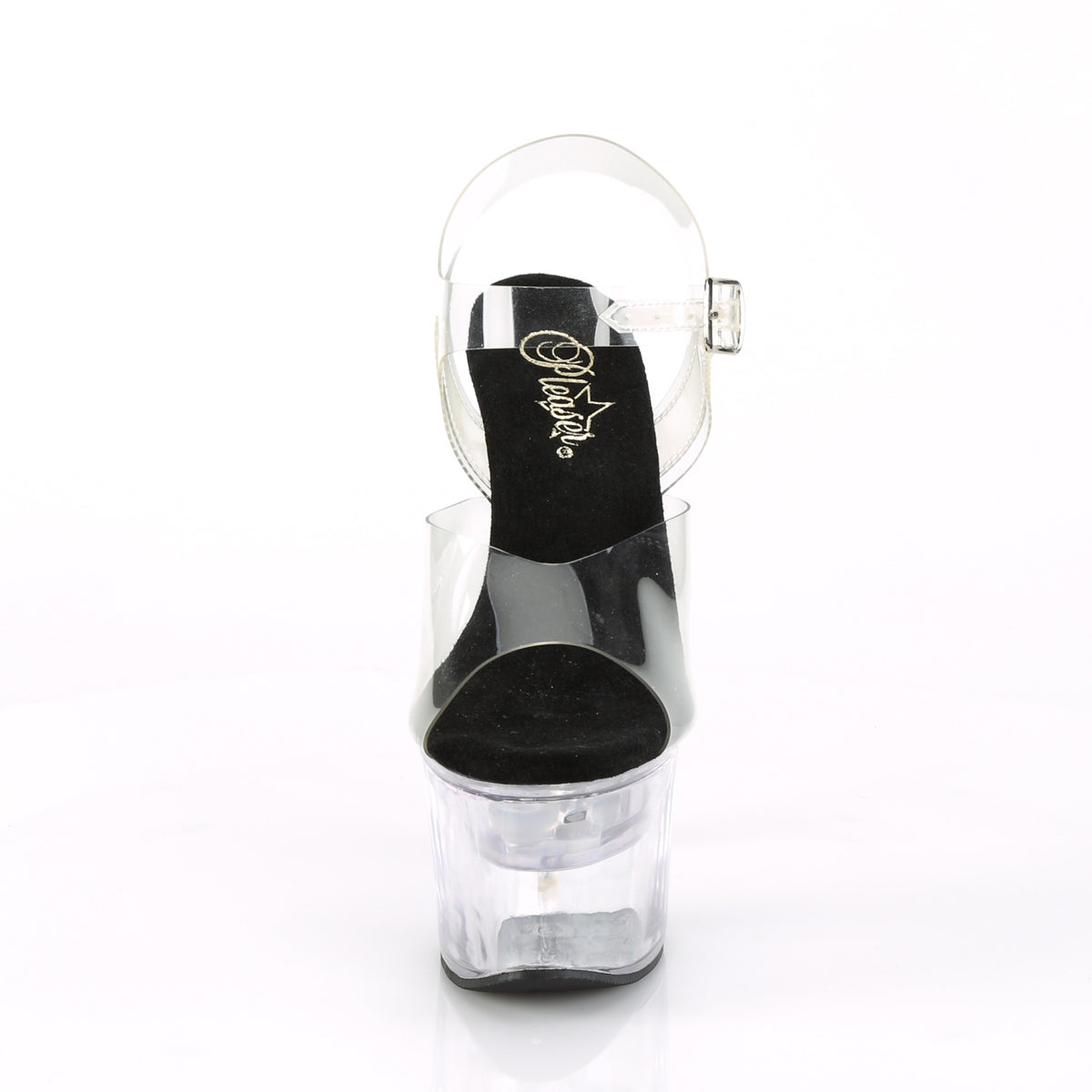 Pleaser Womens Sandals FLASHDANCE-708 Clr-Blk/Clr