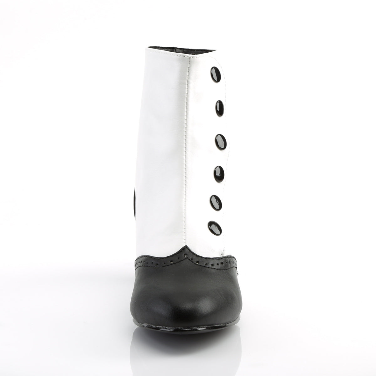 Bordello Womens Boots FLORA-1023 Wht-Blk Pu