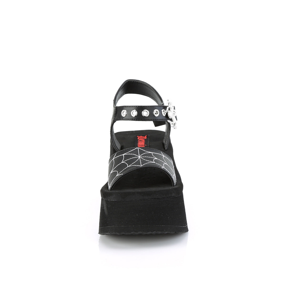 DemoniaCult  Sandals FUNN-10 Blk Vegan Leather