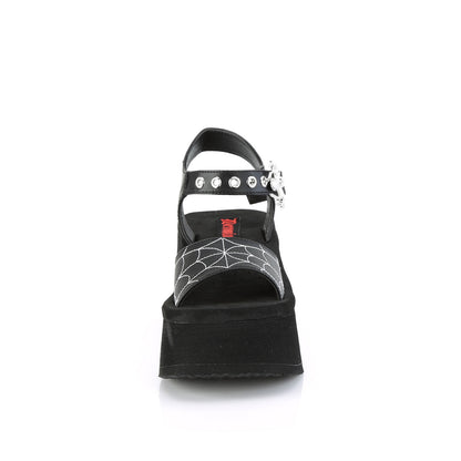 DemoniaCult  Sandals FUNN-10 Blk Vegan Leather