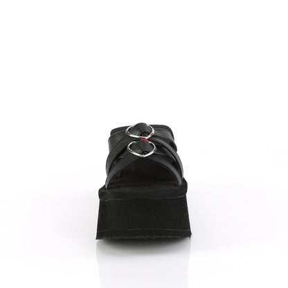 DemoniaCult  Sandals FUNN-15 Blk Vegan Leather