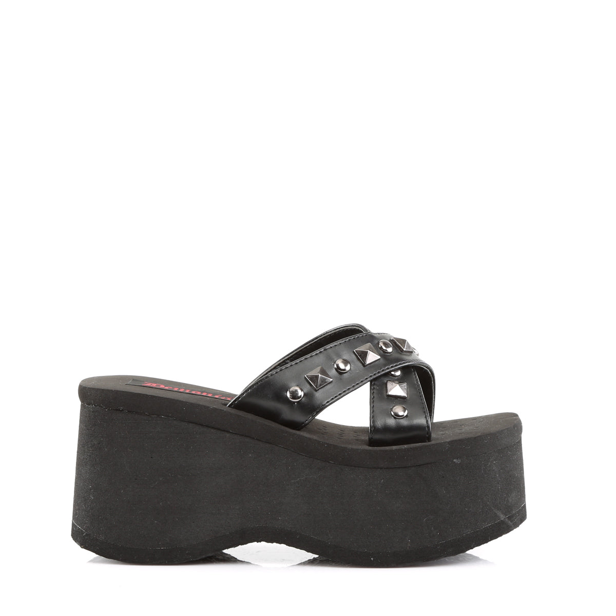 DemoniaCult Womens Sandals FUNN-29 Blk Vegan Leather