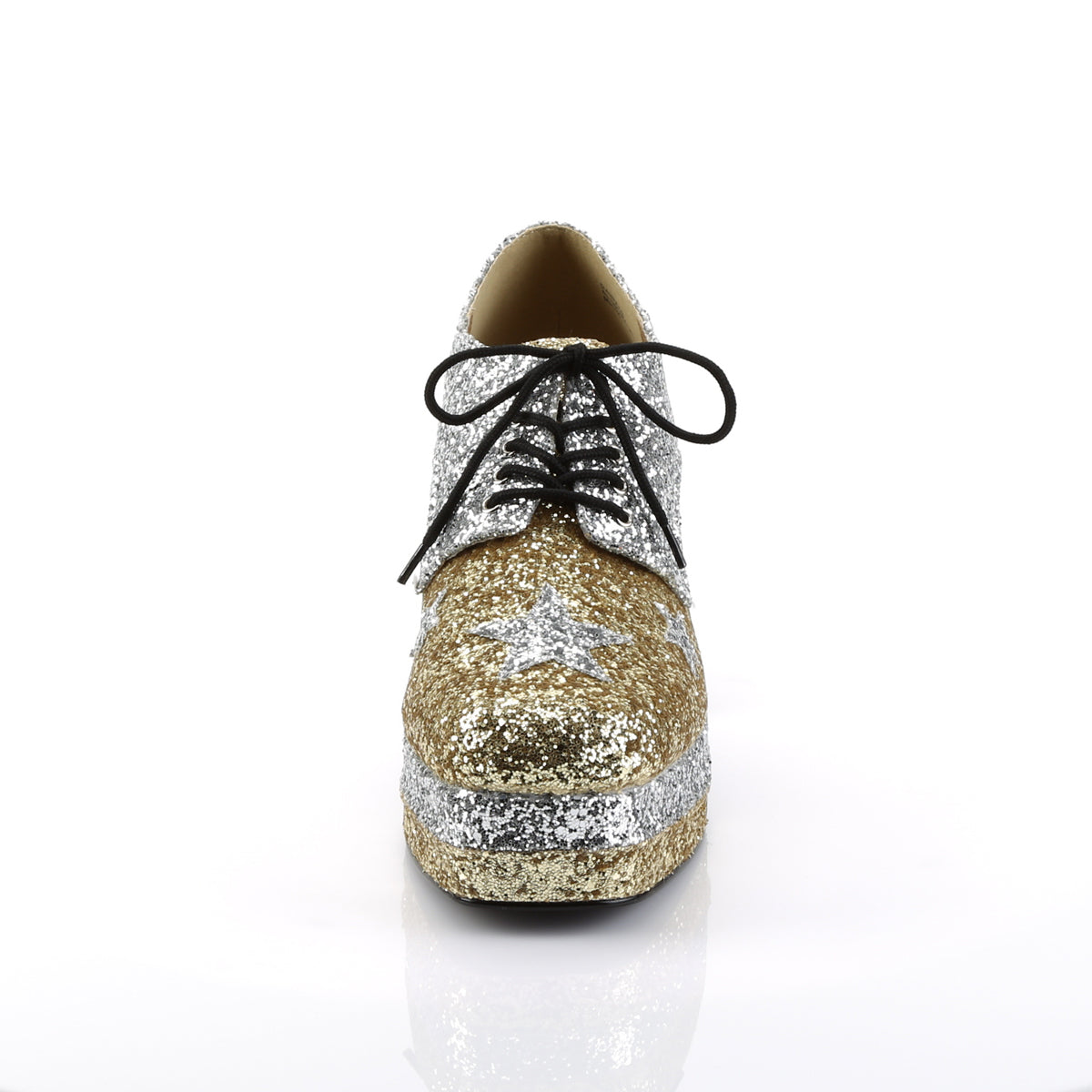 Funtasma Mens Low Shoe GLAMROCK-02 Slv-Gold Glitter