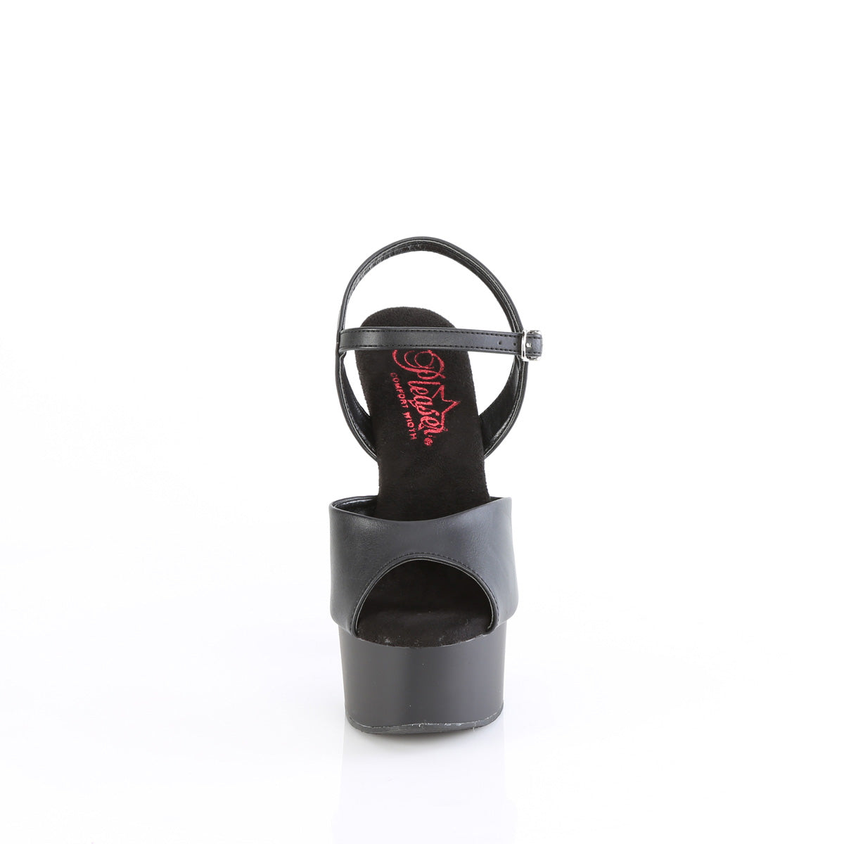 Pleaser   GLEAM-609 Blk Faux Leather-Blk Matte