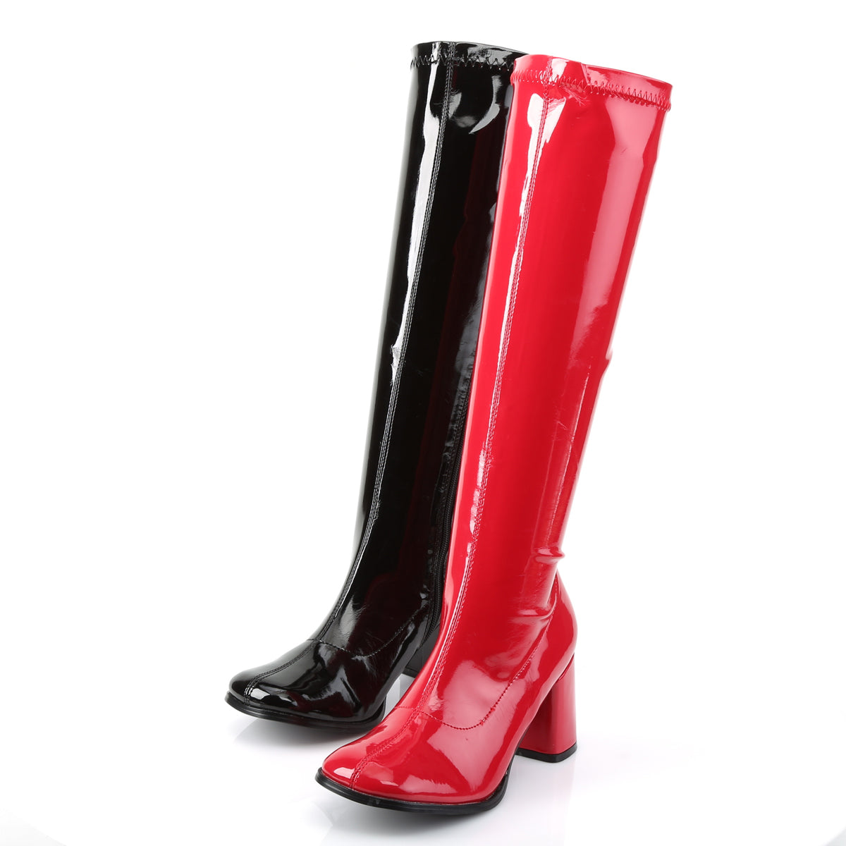 Funtasma Womens Boots GOGO-300HQ Blk-Red Pat