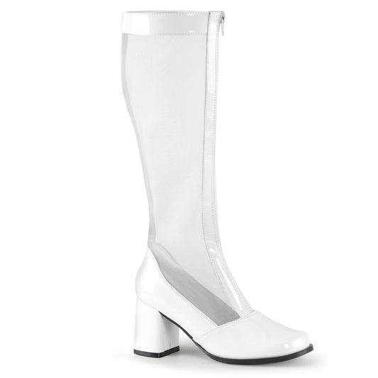Funtasma Womens Boots GOGO-307 Wht Str Pat-Mesh