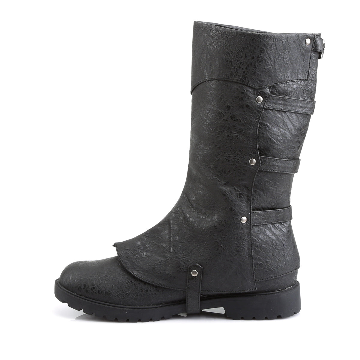 Funtasma Mens Boots GOTHAM-105 Blk Distressed Pu