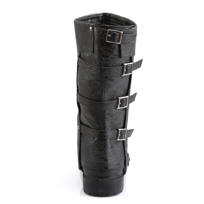 Funtasma Mens Boots GOTHAM-105 Blk Distressed Pu