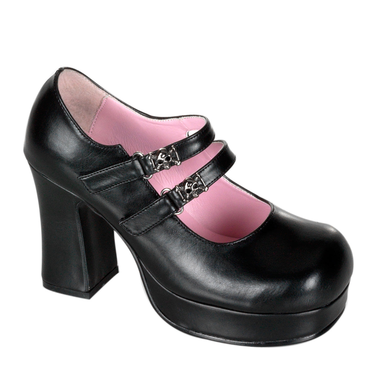 DemoniaCult Womens Pumps GOTHIKA-09 Blk Vegan Leather