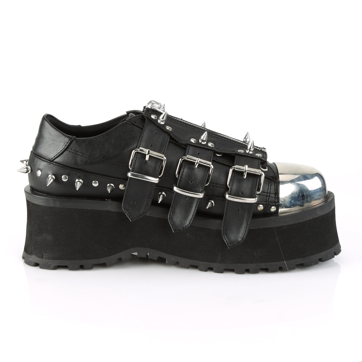DemoniaCult Mens Boots GRAVEDIGGER-03 Blk Vegan Leather