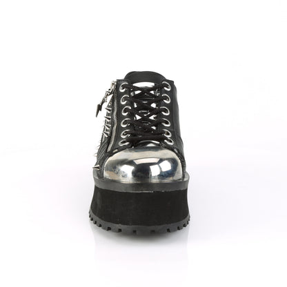 DemoniaCult Mens Boots GRAVEDIGGER-04 Blk Vegan Leather