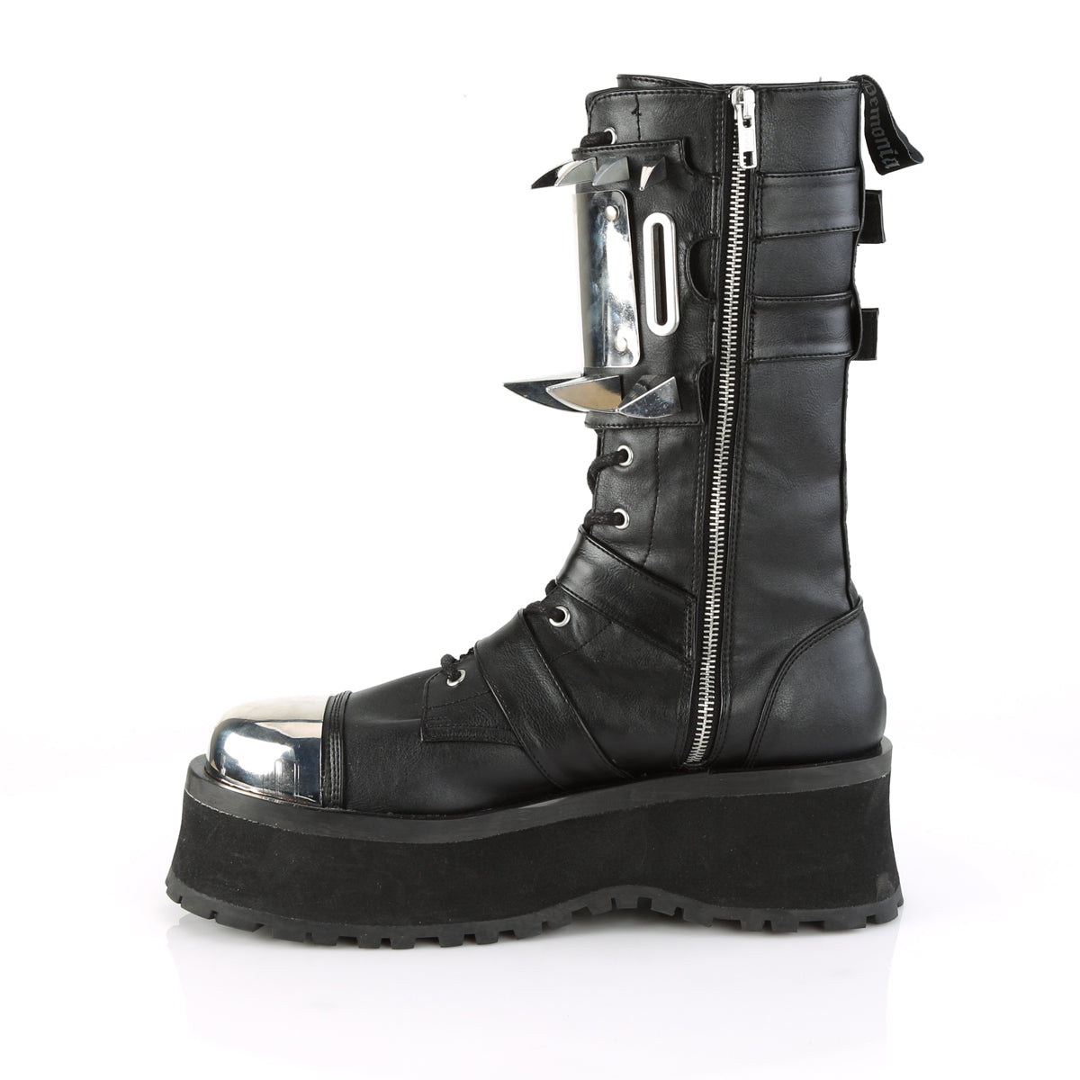 DemoniaCult Mens Boots GRAVEDIGGER-250 Blk Vegan Leather