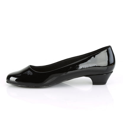Pleaser Pink Label Womens Pumps GWEN-01 Blk Pat