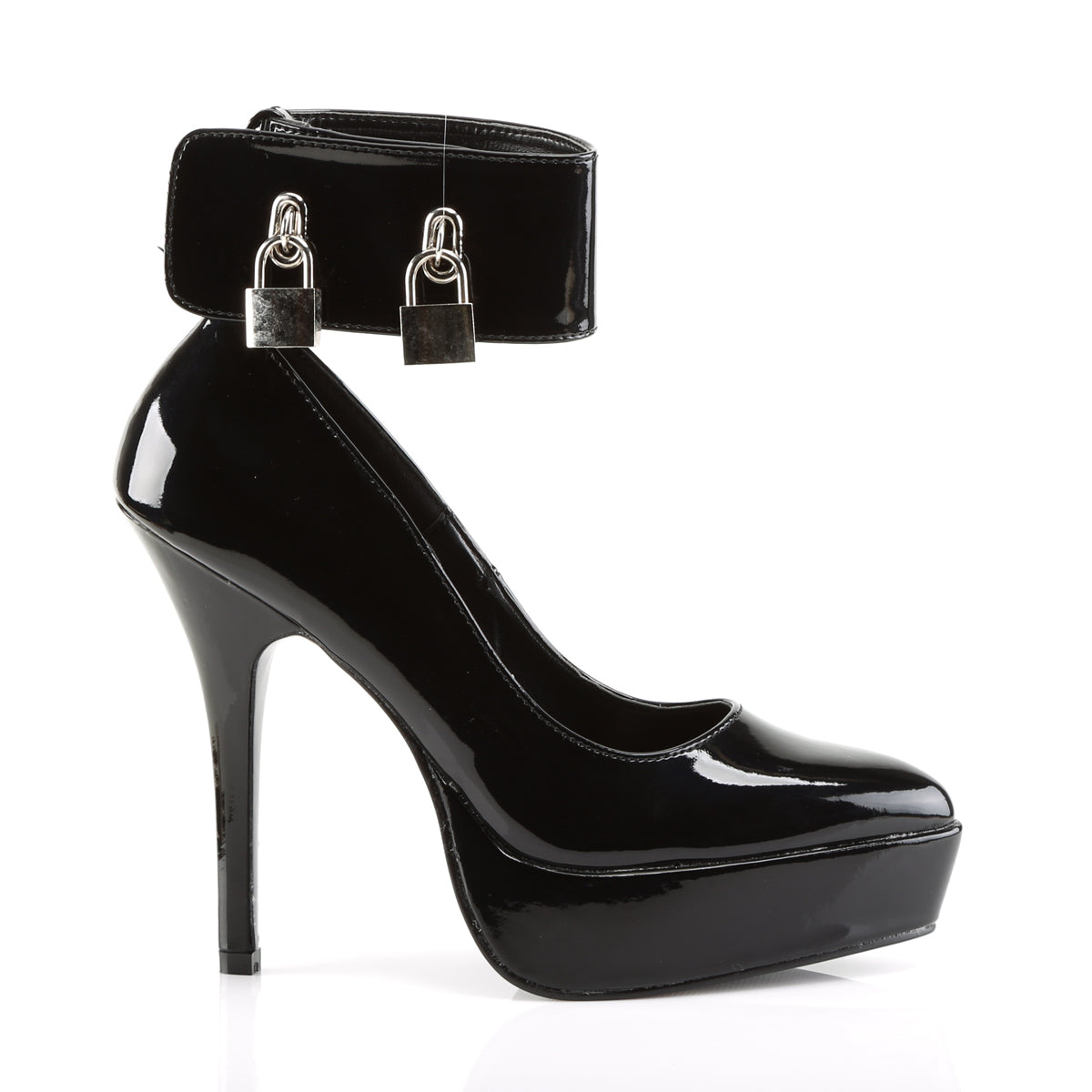 Devious Womens Pumps INDULGE-534 Blk Pat