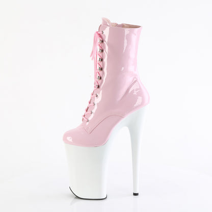 Pleaser  Ankle Boots INFINITY-1020 B. Pink Pat/Wht