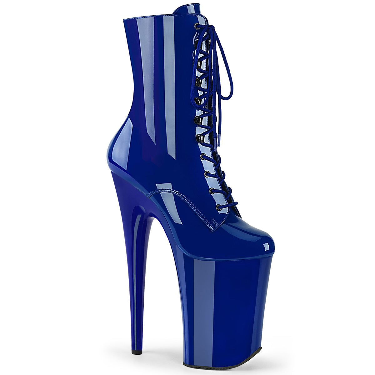 Pleaser  Ankle Boots INFINITY-1020 Royal Blue Pat/Royal Blue