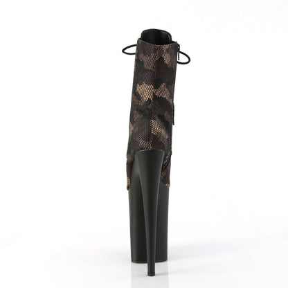 Pleaser  Ankle Boots INFINITY-1020CM Green Camo-Mesh/Blk Matte