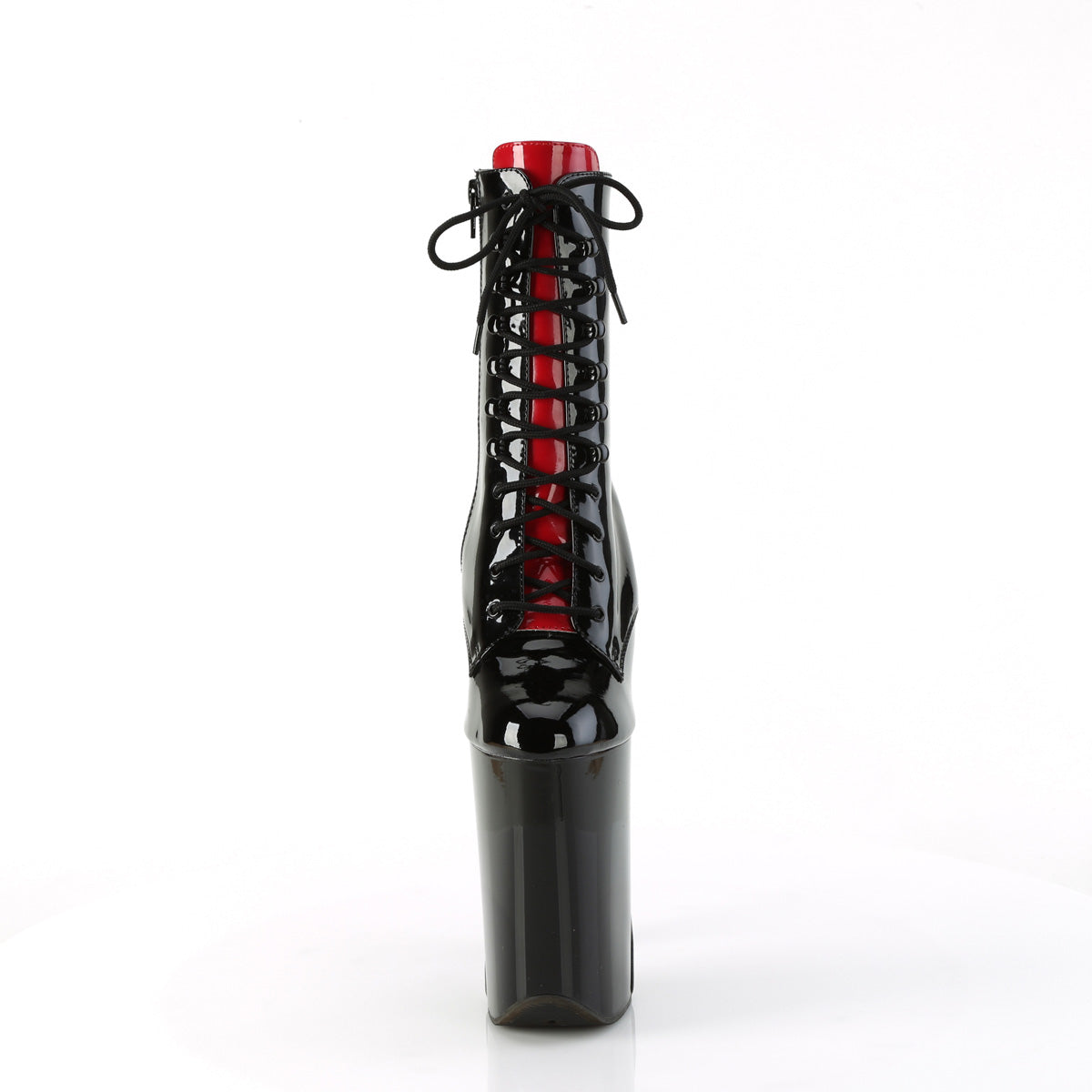Pleaser  Ankle Boots INFINITY-1020FH Blk-Red Pat/Blk-Red