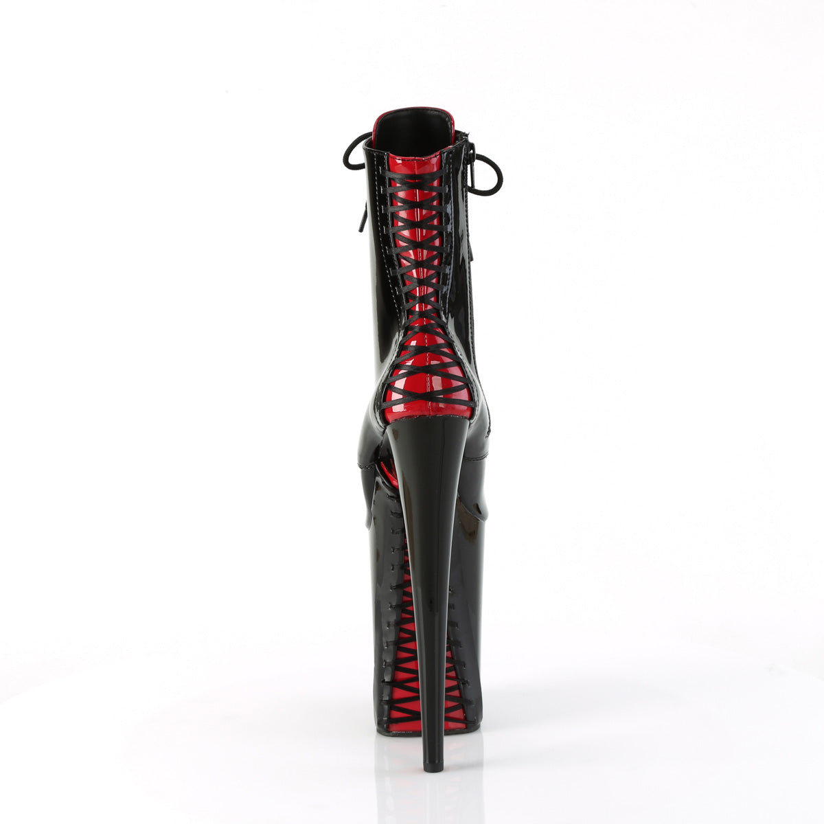 Pleaser  Ankle Boots INFINITY-1020FH Blk-Red Pat/Blk-Red