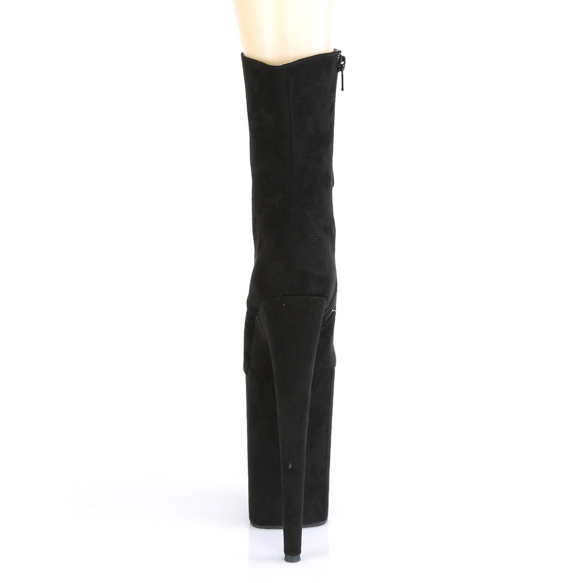 Pleaser Womens Ankle Boots INFINITY-1020FS Blk Faux Suede/Blk Faux Suede