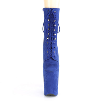 Pleaser Womens Ankle Boots INFINITY-1020FS Royal Blue F.Suede/Royal Blue F.Suede