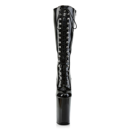 Pleaser Womens Boots INFINITY-2020 Blk Pat/Blk