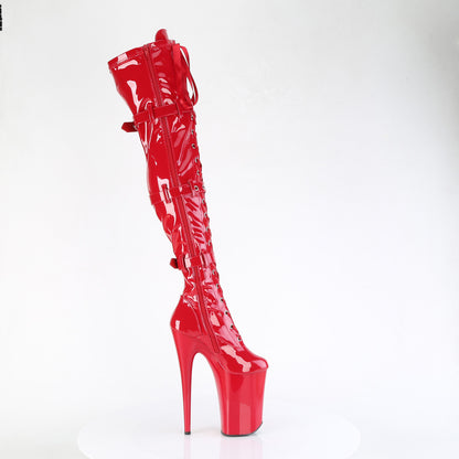 Pleaser   INFINITY-3028 Red Str Pat/Red