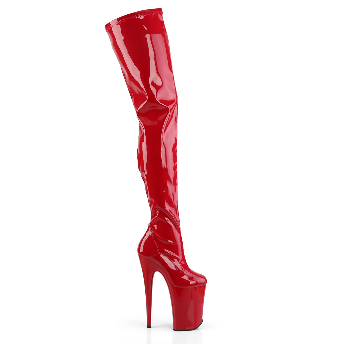 Pleaser Womens Boots INFINITY-4000 Red Str Pat/Red