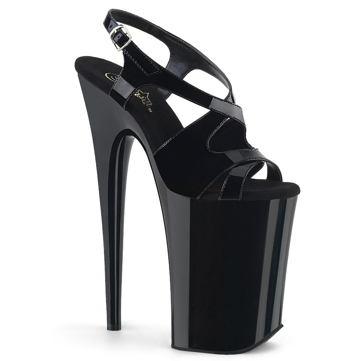 Pleaser Womens Sandals INFINITY-930 Blk Pat/Blk