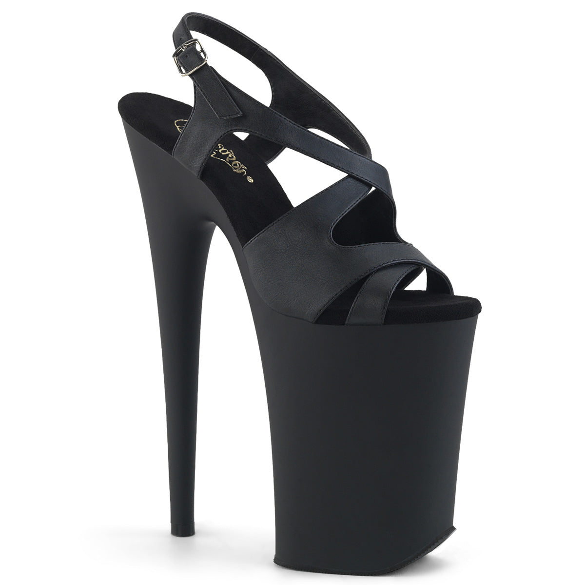 Pleaser Womens Sandals INFINITY-930 Blk Pu/Blk Matte