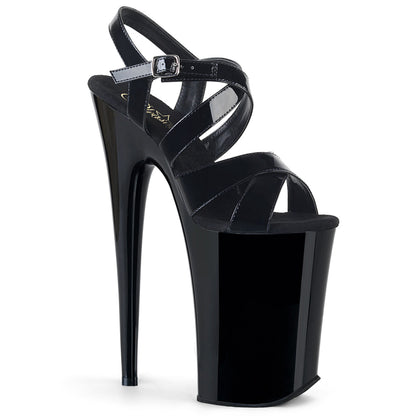 Pleaser Women's Platform Shoes INFINITY-997 Blk Pat/Blk
