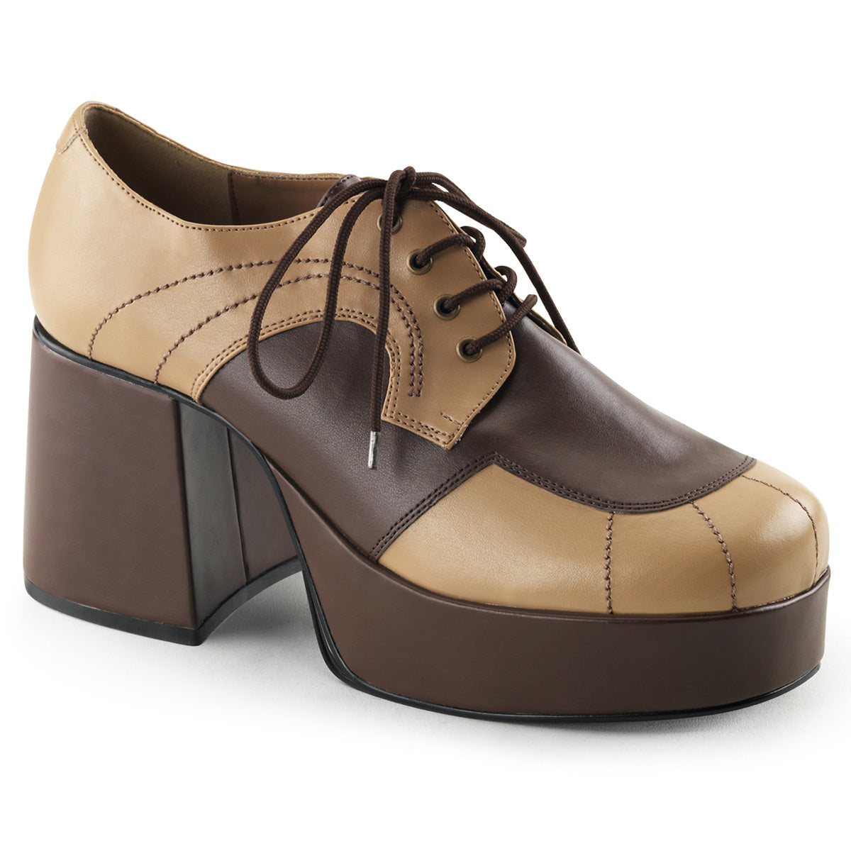 Funtasma Mens Low Shoe JAZZ-06 Tan-Brown Pu