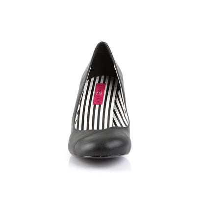 Pleaser Pink Label Womens Pumps JENNA-01 Blk Faux Leather