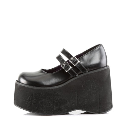 DemoniaCult Womens Pumps KERA-08 Blk Vegan Leather