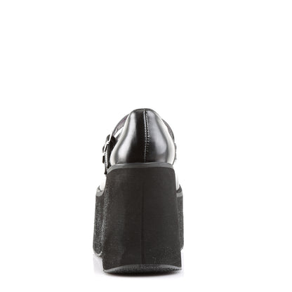 DemoniaCult Womens Pumps KERA-08 Blk Vegan Leather