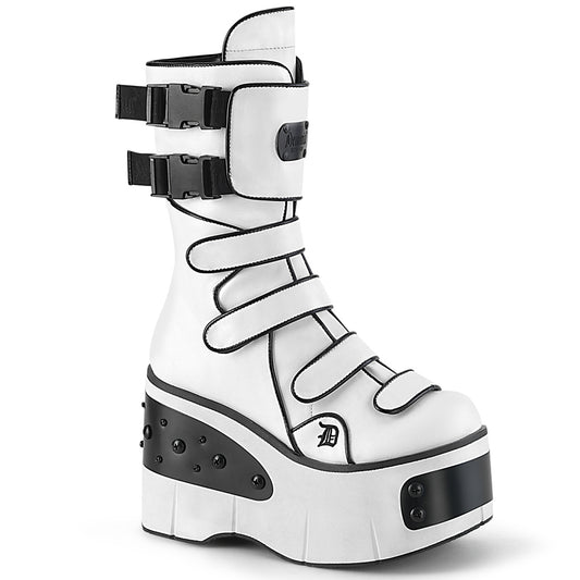 DemoniaCult  Boots KERA-108 Wht Vegan Leather