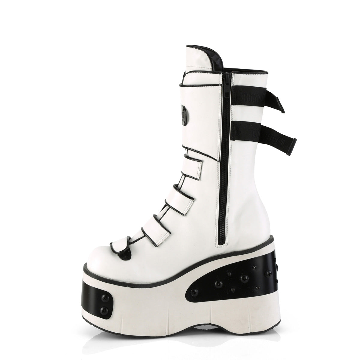 DemoniaCult  Boots KERA-108 Wht Vegan Leather