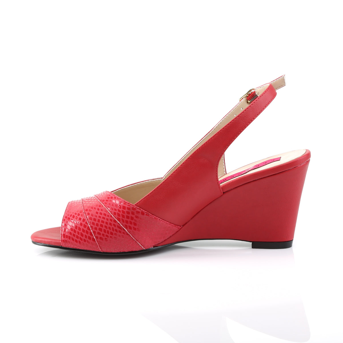 Pleaser Pink Label Womens Pumps KIMBERLY-01SP Red Faux Leather