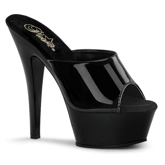 Pleaser Womens Sandals KISS-201 Blk Pat/Blk