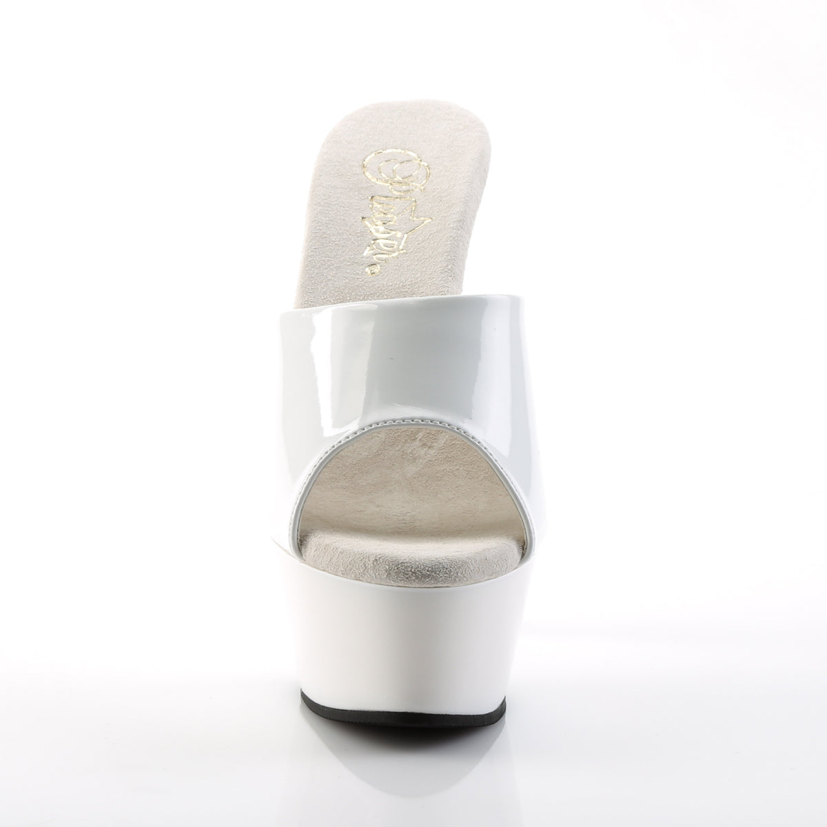 Pleaser Womens Sandals KISS-201 Wht Pat/Wht