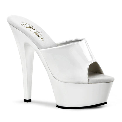 Pleaser Womens Sandals KISS-201 Wht Pat/Wht