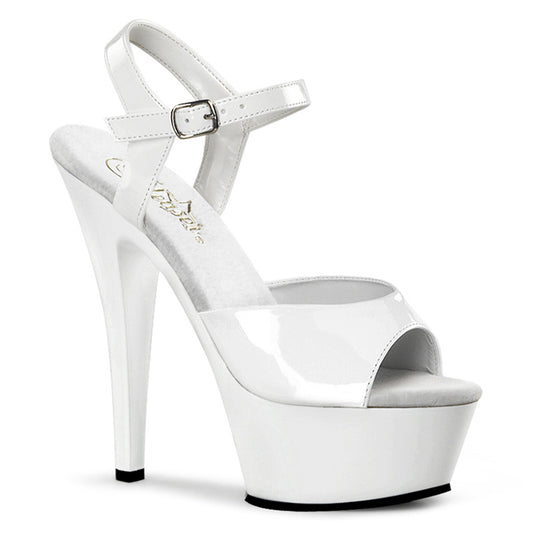 Pleaser Womens Sandals KISS-209 Wht Pat/Wht