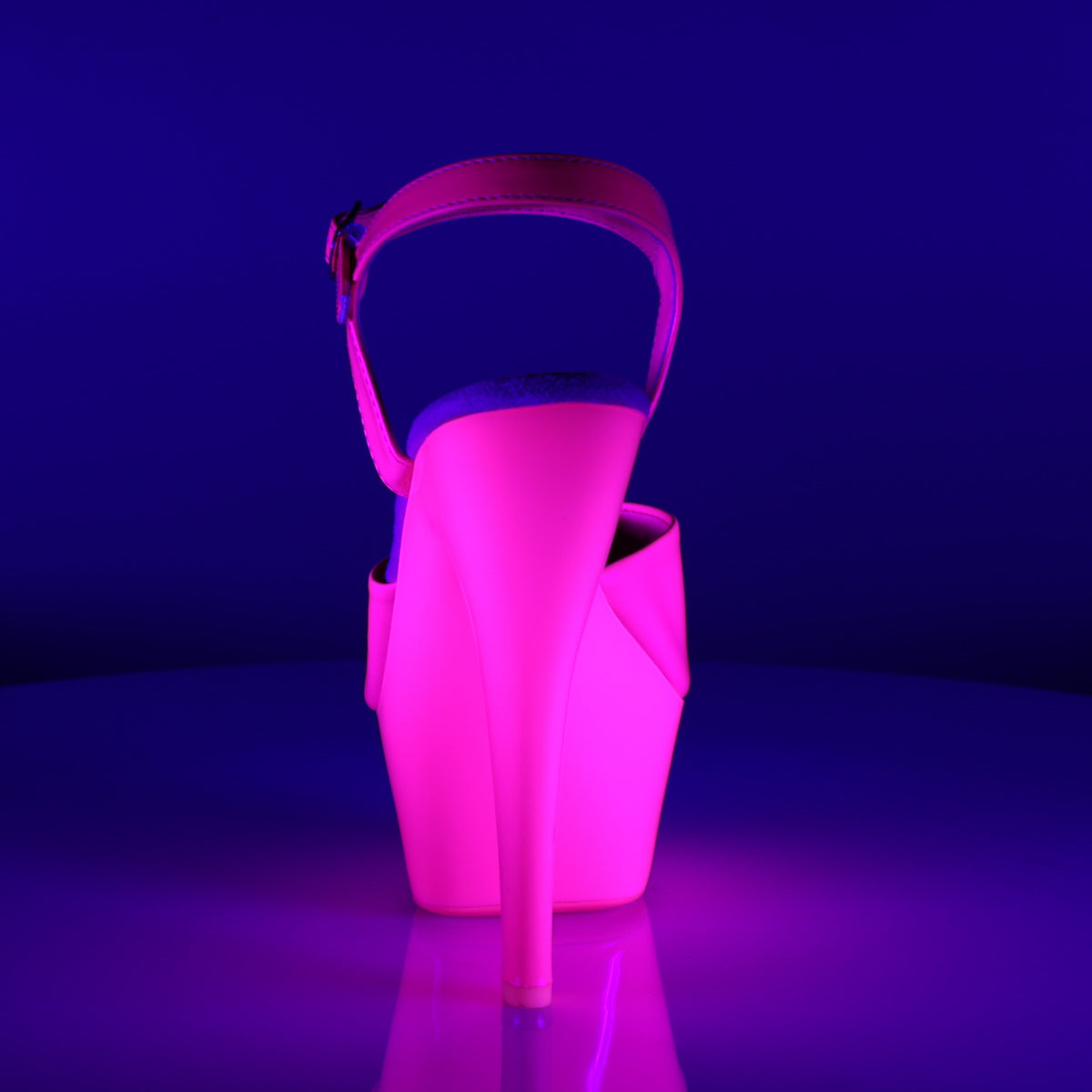 Pleaser Womens Sandals KISS-209UV Neon H. Pink/H. Pink