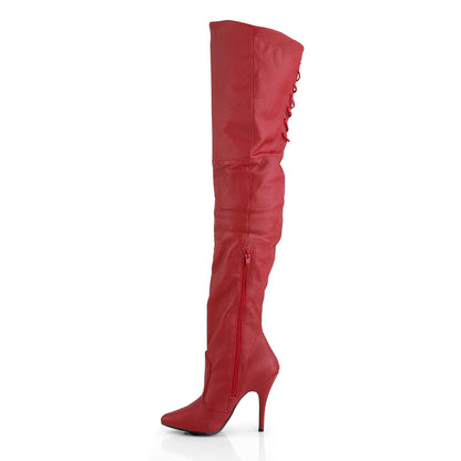 Pleaser Womens Boots LEGEND-8899 Red Leather (P)