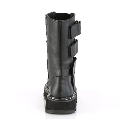 DemoniaCult Womens Boots LILITH-211 Blk Vegan Leather