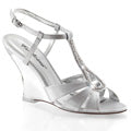 Fabulicious Womens Sandals LOVELY-420 Slv Satin/Clr