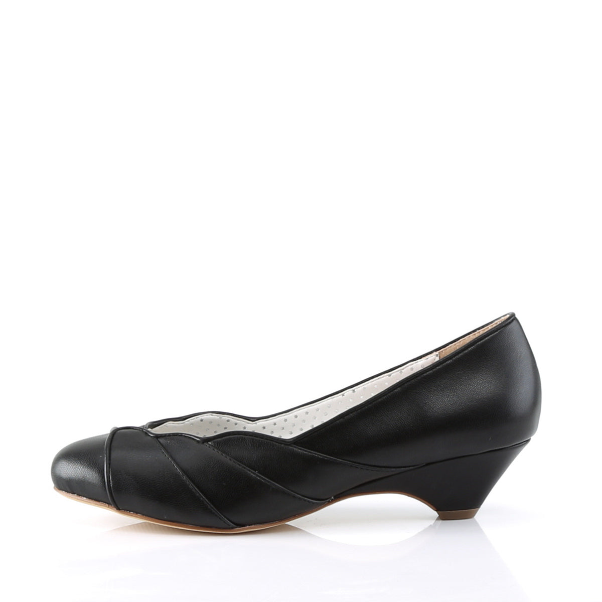 Pin Up Couture Womens Pumps LULU-05 Black Faux Leather