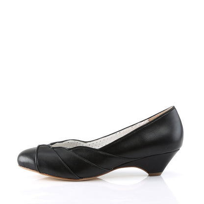Pin Up Couture Womens Pumps LULU-05 Black Faux Leather